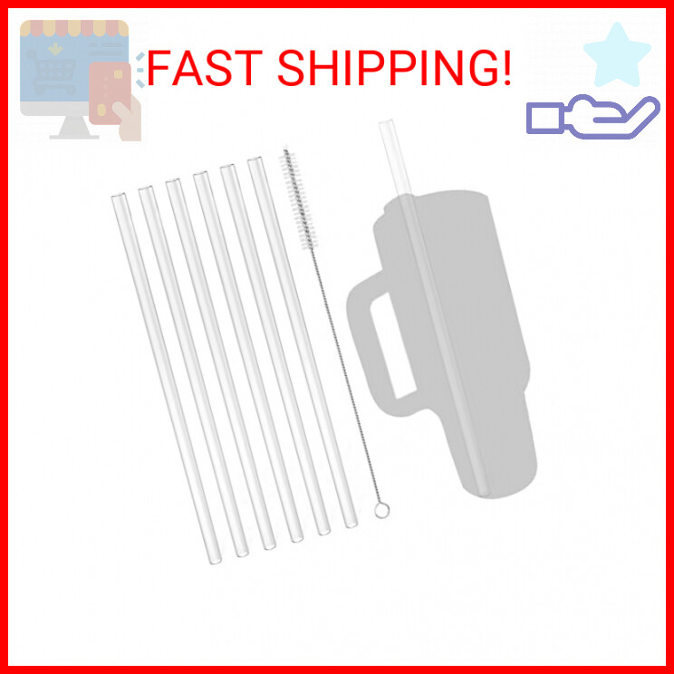 6Pcs Replacement Straws for Stanley Water Bottles, Plastic S