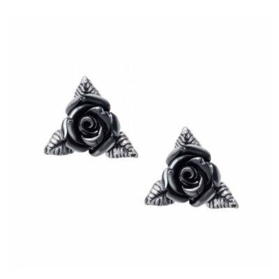 Alchemy Gothic Ring O' Roses Pewter Stud Earrings   Local Stock   Gothic