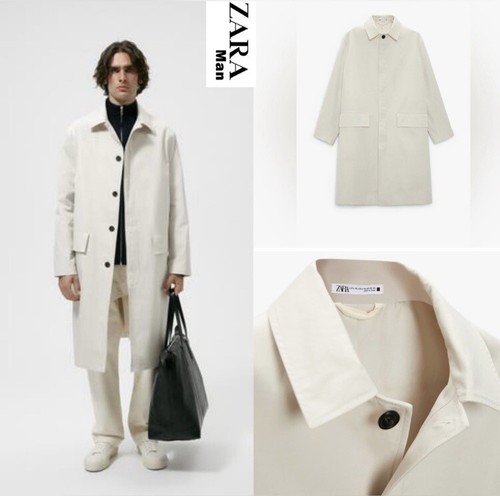 【送料&関税込】Off-White Cappotto Zara Men's Oversized Technical Water Repellent Trench Coat