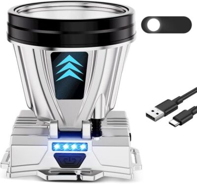 Super Bright Rechargeable High Power Headlamp, Outdoor LED Spotlight Waterproof