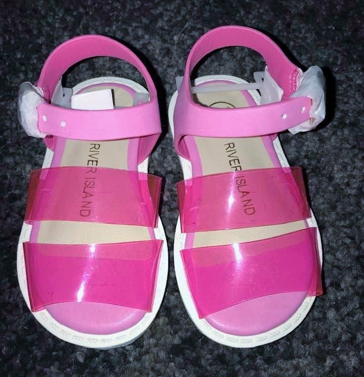Baby Girls Pink Jelly Strap Sandals, River Island, Baby Size 3 / EU19