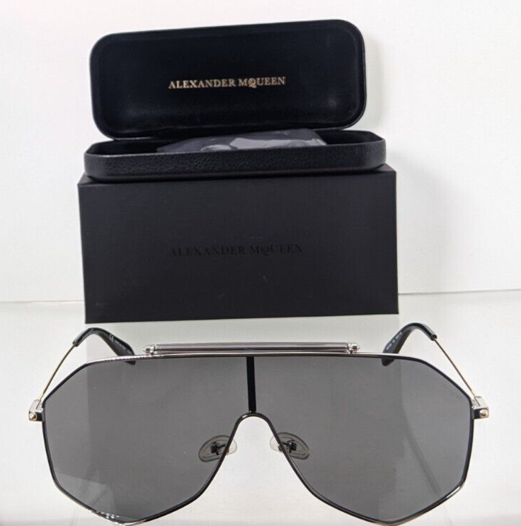 Pre-owned Alexander Mcqueen Brand Authentic  Sunglasses Am 0138 Silver 003 99mm Frame In Gray