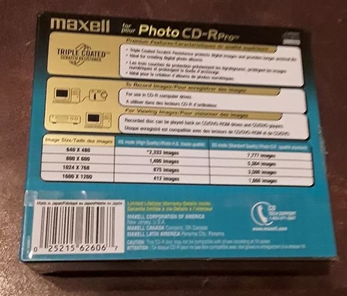 10 pack MAXELL PHOTO CD-R Pro 48x 700 MB- NEW/SEALED