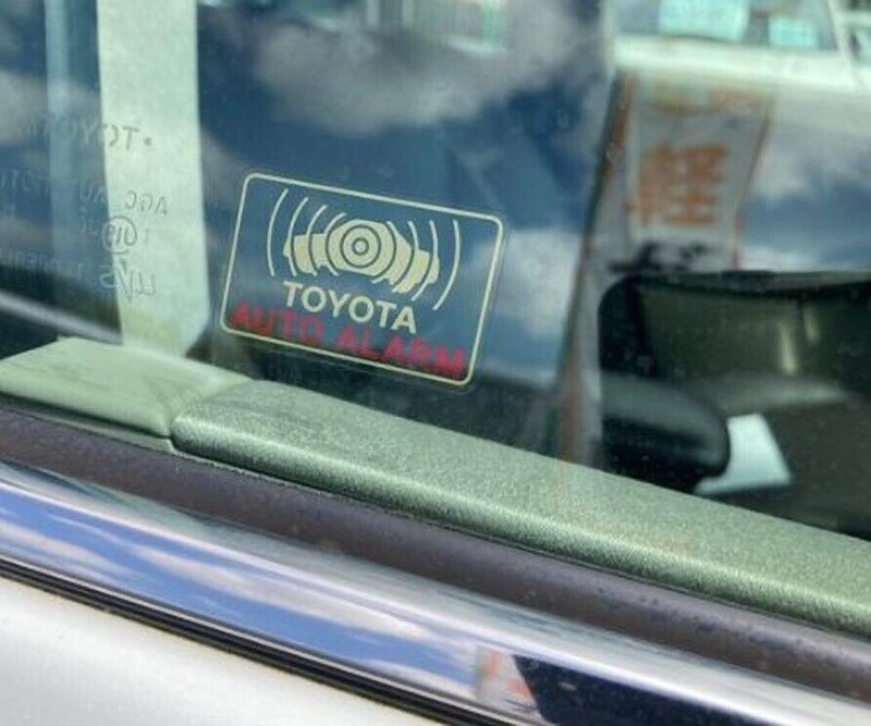 Toyota Auto Alarm Label Theft Warning Window 74515-42010(×2) | eBay