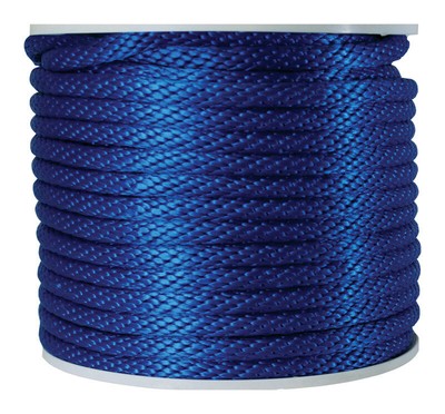 Wellington P7240S0200B48S Blue Solid Braided Poly Derby Rope 140 ft. L