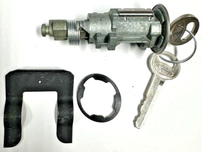 New For Select FORD Chrome Trunk Lock Key Cylinder W/2 Ford Logo Keys TL1554