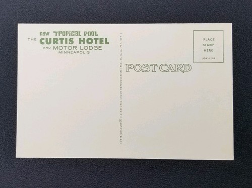 Tropical Curtis Hotel Pool & Motor Lodge Minneapolis MN Unposted Curteichcolor