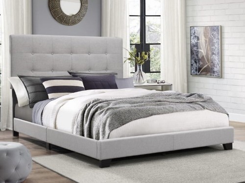 Crown Mark Florence Panel Bed - Gray, Queen Size (5270GY-Q)