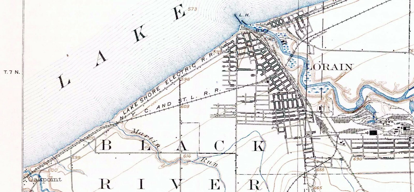 1903 Oberlin OH USGS 15' Quad Topo Map Lorain Elyria Amherst Avon Ridgeville