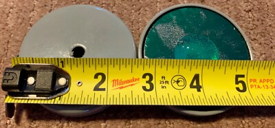 (4) 90# 2 9/16'' GREY POLY DIPPED HD LED LIGHT BAR MAGNET CODE 3 FEDERAL WHELEN