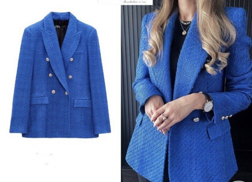 ジャケット・アウター R/L/C WTHR DOUBLE BREASTED JACKET Zara Oversized Double-Breasted Jacket — UFO No More