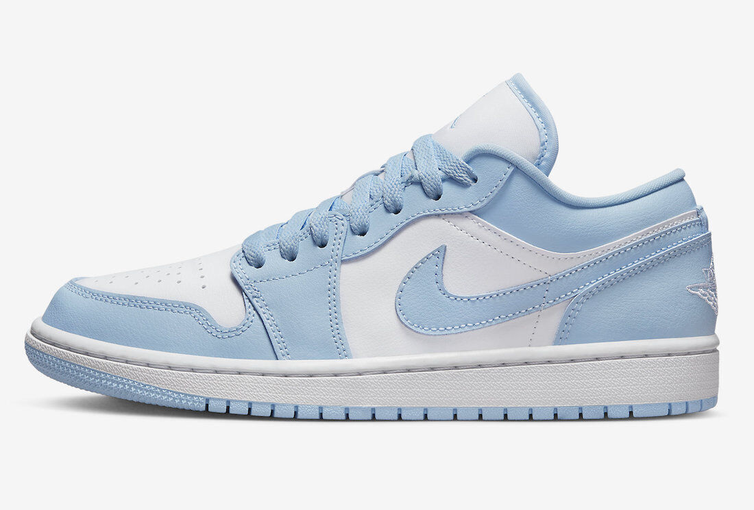 Pre-owned Jordan Nike Wmns  1 Low Aluminum Ice Blue Dc0774-141 Us 5-15 Brand