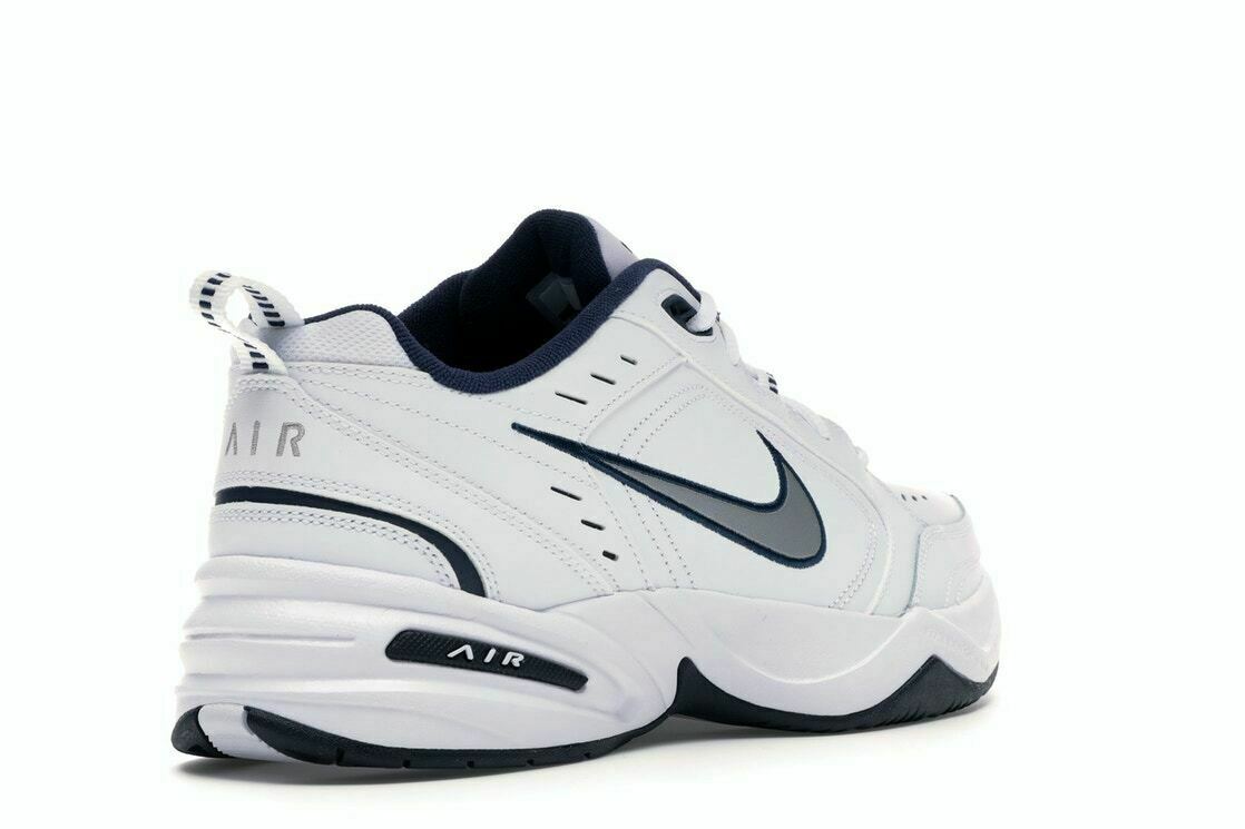 Nike air monarch iv white metallic silver