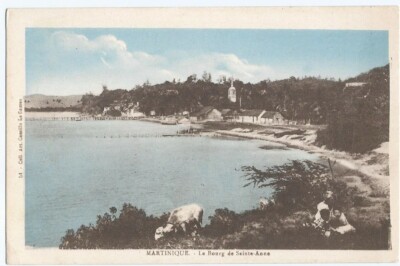 Martinique Le Bourg de Sainte-Anne Caribbean Postcard C27