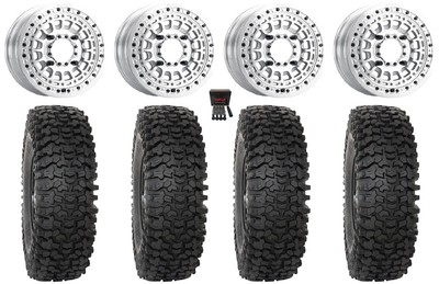 MetalFX Hitman Beadlock 15x6 Wheels Raw 37'' RC500S Sticky Tires Can-Am Defender