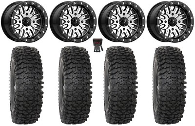 MSA Brute Beadlock 15'' Wheels Machined 33'' RC500S Sticky Tires Can-Am Defender