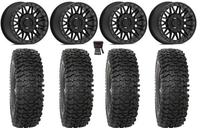 Valor V08 Beadlock 15'' Wheels Black 32'' RC500S Sticky Tires Can-Am Defender