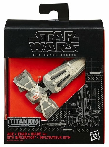 Star Wars The Phantom Menace Black Series 2015 Titanium Sith Infiltrator Toy V