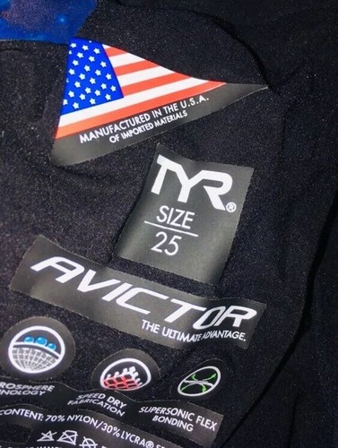 TYR Avictor Omaha Nights (25) Red/White/Blue Closed Back Kneeskin Tech Swimsuit