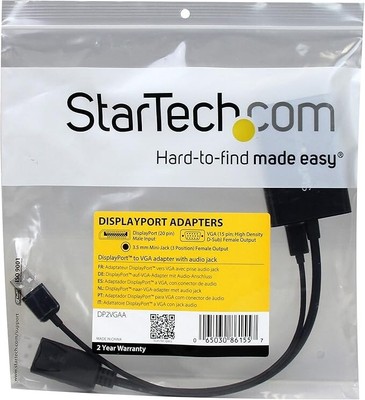 OEM StarTech.com DP2VGAA DisplayPort to VGA Adapter with Audio DP Converter