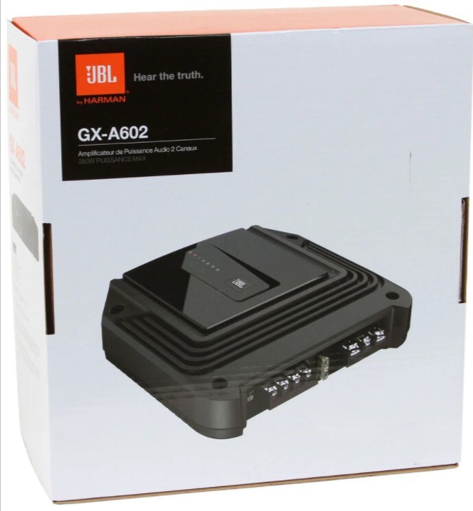 JBL GX-A602 2チャンネルアンプ MAX280W JBL GX-A602 2-channel car amplifier — 60 watts RMS x 2 at
