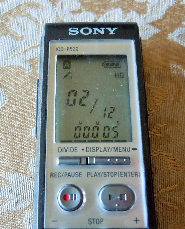 Sony ICD-P520 (256 MB, 130 Hours) Handheld Digital Voice Recorder