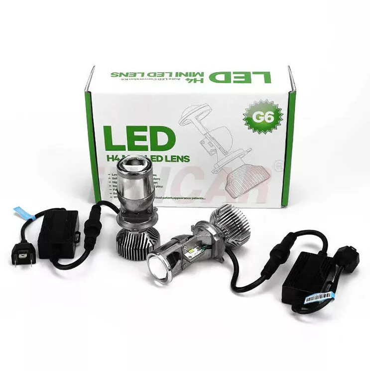 H4 Mini G6 Lampadine LED 35W Lente Proiettore Faro Moto Auto 5500K wis