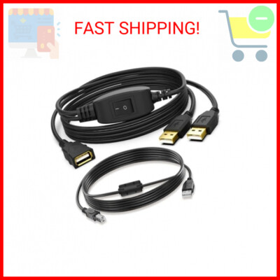 Herfair USB Splitter 1 in 2 Out Switch for Two Computers Connected One Printer U