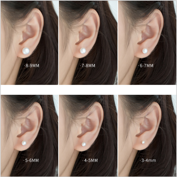 14K Gold Freshwater Cultured Pearl Button Stud Earrings 925 Sterling Silver Set