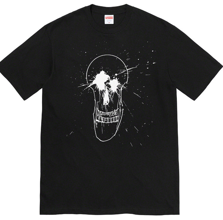 トップス Supreme Skull Tee Red VTG NYC Supreme Logo Red T Shirt Size Large Blue Graphic