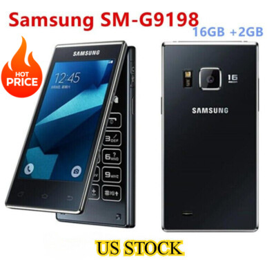 Original Samsung SM-G9198 16GB UNLOCKED 4G LTE Dual SIM 16MP Flip Smartphone US