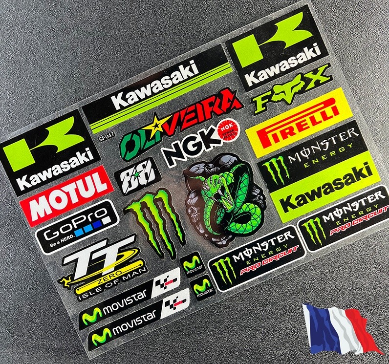  Autocollant Sponsors Moto  Stickers Reflechisant CarenageÂ  Refv6