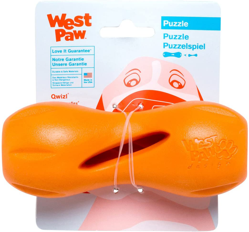 West Paw Zogoflex Qwizl Interactive Treat Dispensing Dog Puzzle Treat Toy for Do
