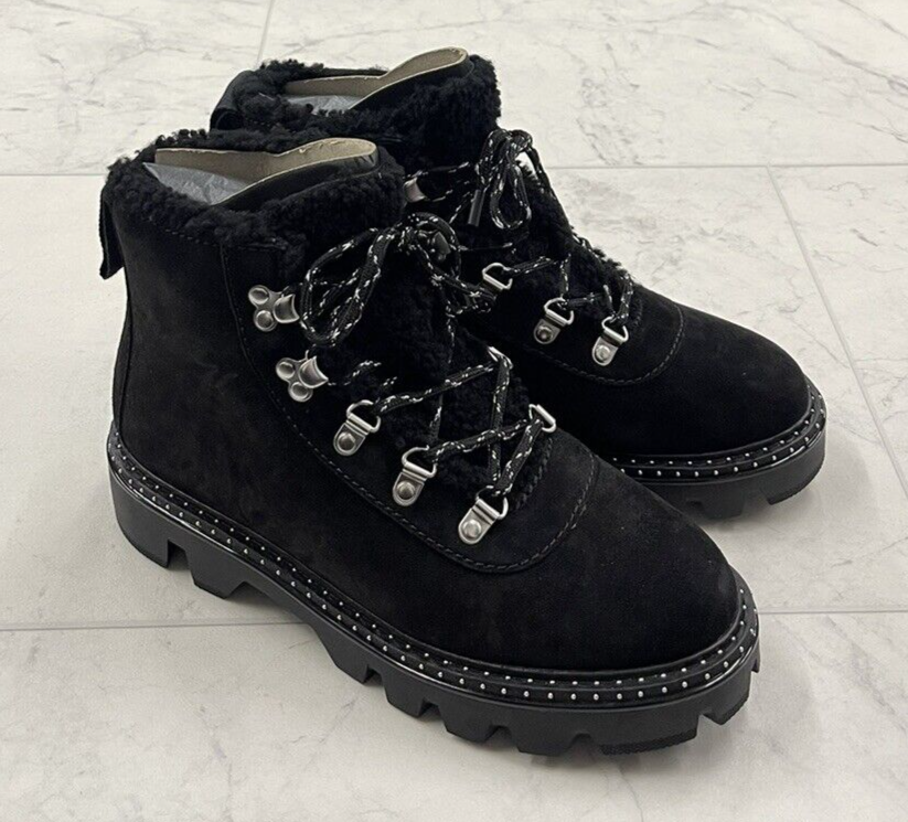 Pre-owned Rag & Bone $625  Quest Leather Suede Boots In Black Size: 39.5 (us 9.5)