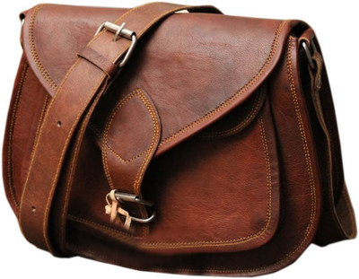 Womens Leather Purse Crossbody Gypsy Shoulder Travel Tote bag Inches Brown