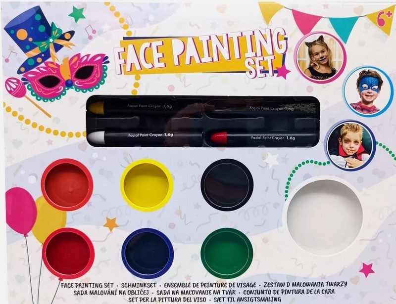 Schminkset 13 Teilig Kinder Gesicht Schminke Halloween Karneval Fasching Make Up