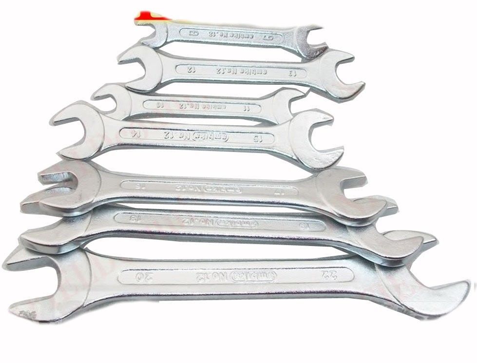 Wrench Double Open End Jaw Spanner Chrome Plated 8 Unit BSA Triumph CAD Wrench Double Open End Jaw Spanner Chrome Plated 8 Unit BSA Triumph CAD