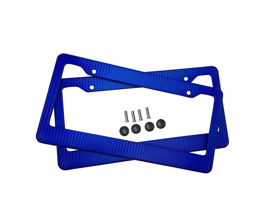 For Smart License Plate Frame Cover Carbon Fiber Painted 11.23x4.45inch