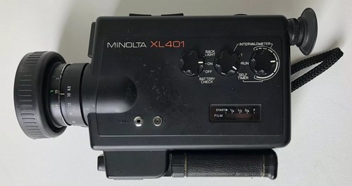 MINT MINOLTA XL 401 Super 8 Movie Camera w/ Zoom Rokkor 8.5-34mm f/1,2 Lens