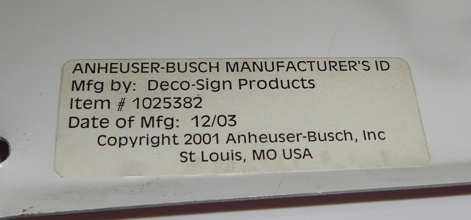 Budweiser Game Time MN Football large tin sign 2003 Vikings Collectible