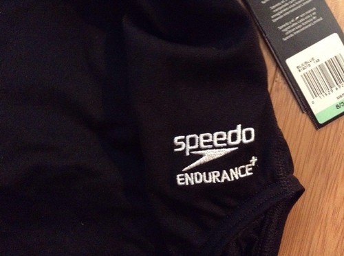 NWT $69 Endurance Training Black Wmn Swimsuit Sz 8/34 819016 Train III Tech X10