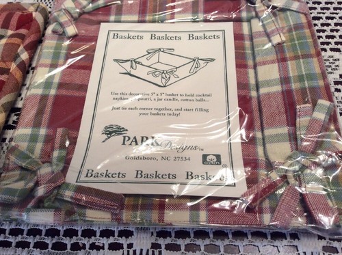 PARK DESIGNS RED DELICIOUS CORNER TIE  BASKET ~ 5