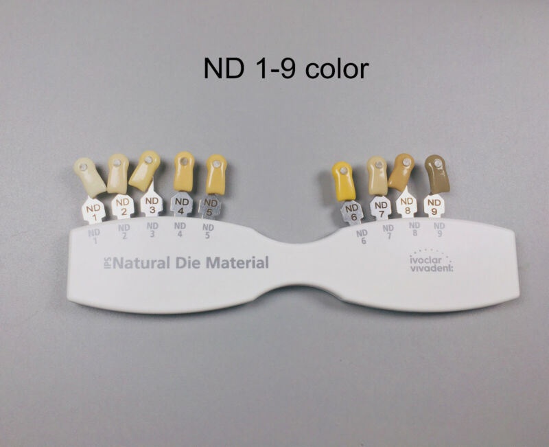 Dental IPS Natural Die Material Shade Guide Ivoclar Vivadent ND1-9 Abutment 1Set