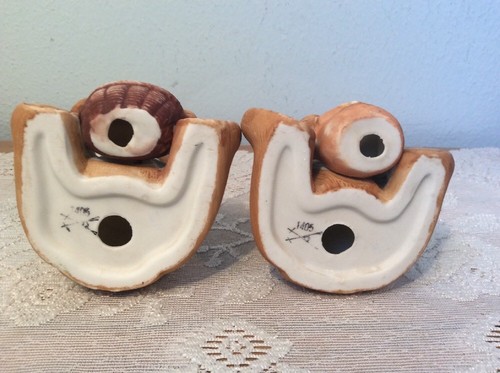 Homco Home Interiors Teddy Bear Figurine Set #1405  Fall Apples Honey