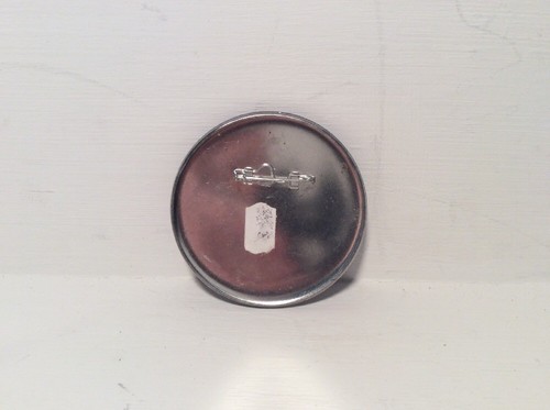 US Naval Acadamy Ex Tridens Scienia Large Navy Blue Button Pin