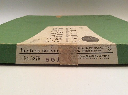 VTG - 1970s Cheese Tray - Imperial Japan Deluxe Hostess Server - Avacado Green