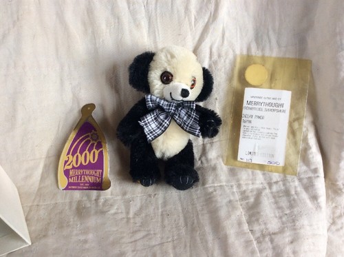 MERRY THOUGHT チーキー　ブラック＆ホワイト　teddy bear merrythought (メリーソート) ミニヌイグルミ No. 32 of 100
