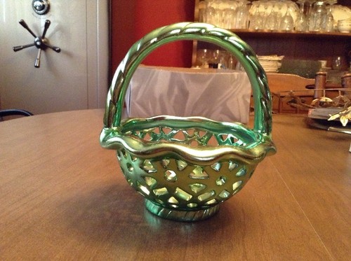 Green Basket Table Decor