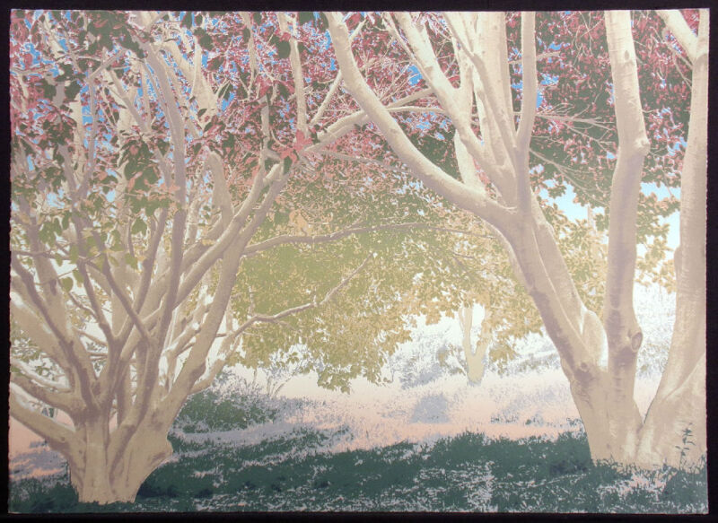 Ted Thomas "arcadia" Signed Numbered Fine Art Serigraph Of A Tree Make An Offer!