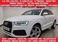 2016 16 AUDI Q3 2.0 TDI S LINE PLUS SUV 5DR S TRONIC QUATTRO EURO 6 (S/S) 184 PS